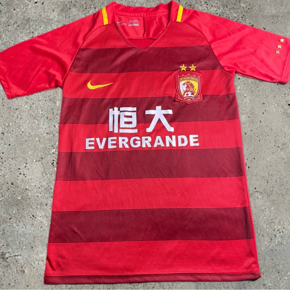 Nike Guangzhou Evergrande Soccer Jersey #10 Zheng Z.